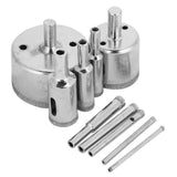 10Pcs/Set Diamond Coated Core Drill Bit 3~50mm Hole Saw for Tile Ceramic Glass Porcelain Marble In Australia - Darrahopens
