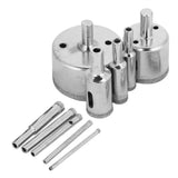 10Pcs/Set Diamond Coated Core Drill Bit 3~50mm Hole Saw for Tile Ceramic Glass Porcelain Marble In Australia - Darrahopens