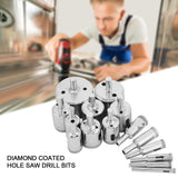 15Pcs/Set Diamond Coated Core Drill Bit 6~50mm Hole Saw for Tile Ceramic Glass Porcelain Marble
