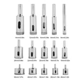15Pcs/Set Diamond Coated Core Drill Bit 6~50mm Hole Saw for Tile Ceramic Glass Porcelain Marble
