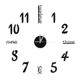 Wall Sticker digital clock stickers Wall Clock DIY 3D Decorative Wall Clock for Home Black In Australia - Darrahopens