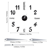 Wall Sticker digital clock stickers Wall Clock DIY 3D Decorative Wall Clock for Home Black In Australia - Darrahopens