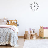 Wall Sticker digital clock stickers Wall Clock DIY 3D Decorative Wall Clock for Home Black