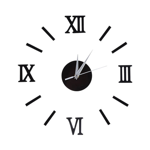 Frameless DIY Wall Clock 3D Mirror Wall Clock Mute Wall Stickers for Living Room Bedroom Home In Australia - Darrahopens