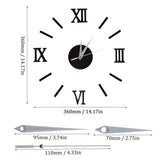 Frameless DIY Wall Clock 3D Mirror Wall Clock Mute Wall Stickers for Living Room Bedroom Home In Australia - Darrahopens