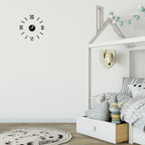 Frameless DIY Wall Clock 3D Mirror Wall Clock Mute Wall Stickers for Living Room Bedroom Home