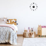 Frameless DIY Wall Clock 3D Mirror Wall Clock Mute Wall Stickers for Living Room Bedroom Home