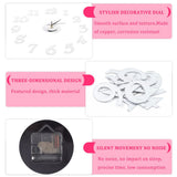 Muto Frameless Grande Orologio a Muro 3D Specchio Adesivo Wall Sticker Home Decoration