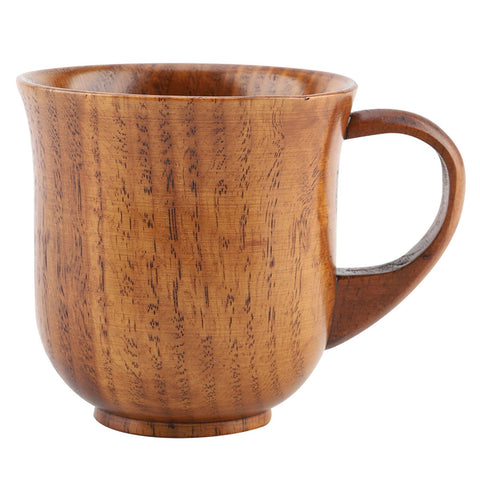 Portable Natural Wood Cup with Handle Wooden Teacup Coffee Beer Juice Drinking Mug (#2) In Australia - Darrahopens