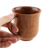 Portable Natural Wood Cup with Handle Wooden Teacup Coffee Beer Juice Drinking Mug (#2)