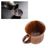 Portable Natural Wood Cup with Handle Wooden Teacup Coffee Beer Juice Drinking Mug (#2)