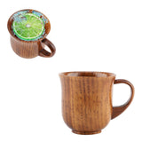 Portable Natural Wood Cup with Handle Wooden Teacup Coffee Beer Juice Drinking Mug (#2)