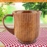 Portable Natural Wood Cup with Handle Wooden Teacup Coffee Beer Juice Drinking Mug (#2)