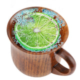 Portable Natural Wood Cup with Handle Wooden Teacup Coffee Beer Juice Drinking Mug (#2)