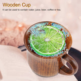 Portable Natural Wood Cup with Handle Wooden Teacup Coffee Beer Juice Drinking Mug (#2)