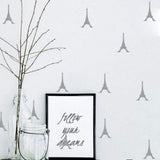 Towers Pattern Vinyl Wall Sticker DIY for Children Room Bedroom Home Art Decor(Golden)
