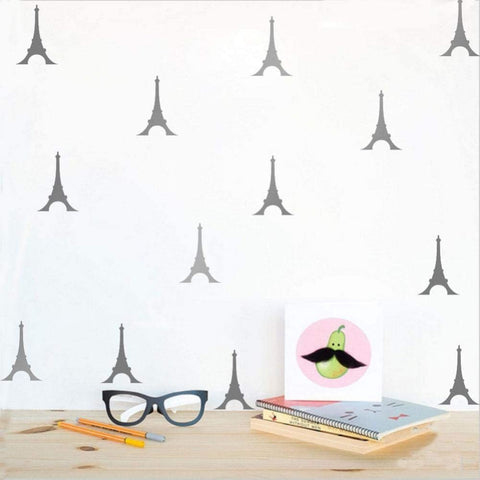 Towers Pattern Vinyl Wall Sticker DIY for Children Room Bedroom Home Art Decor(Silver) In Australia - Darrahopens