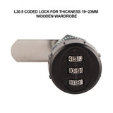 3 Digit Code Combination Cam Cabinet Zinc Alloy Password Security Coded Lock L 30.5 In Australia - Darrahopens