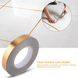 PET Room Floor Crevice Line Sticker Self Adhesive Ground Corner Tile Decor (2cm*50m Gold)