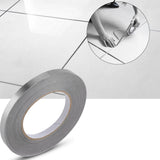 PET Room Floor Crevice Line Sticker Self Adhesive Ground Corner Tile Decor(1cm*50m Silver)