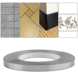 PET Room Floor Crevice Line Sticker Self Adhesive Ground Corner Tile Decor(1cm*50m Silver)