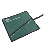 Multi Pocket Canvas Roll Up Tools Storage Bag Spanner Plier Wrench Holder Organizer(10 Pockets)
