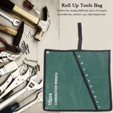 Multi Pocket Canvas Roll Up Tools Storage Bag Spanner Plier Wrench Holder Organizer(10 Pockets)