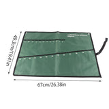 Multi Pocket Canvas Roll Up Tools Storage Bag Spanner Plier Wrench Holder Organizer(25 Pockets)