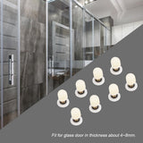 8pcs Brass ABS Sliding Glass Shower Door Rollers Runners Pulleys Bathroom Doors Hardware (23mm)