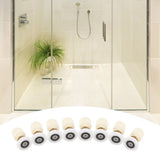 8pcs Brass ABS Sliding Glass Shower Door Rollers Runners Pulleys Bathroom Doors Hardware (25mm)