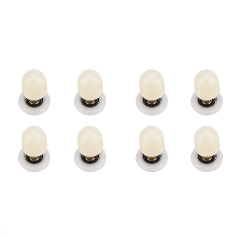 8pcs Brass ABS Sliding Glass Shower Door Rollers Runners Pulleys Bathroom Doors Hardware (27mm) In Australia - Darrahopens