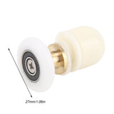 8pcs Brass ABS Sliding Glass Shower Door Rollers Runners Pulleys Bathroom Doors Hardware (27mm)