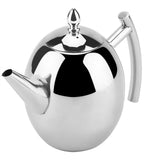 Stainless Steel Teapot Tea Coffee Water Kettle Container with Removable Mesh Filter (1500ml)