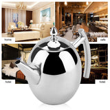 Stainless Steel Teapot Tea Coffee Water Kettle Container with Removable Mesh Filter (1500ml)