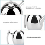Stainless Steel Teapot Tea Coffee Water Kettle Container with Removable Mesh Filter (1500ml)