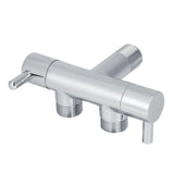 Brass Two Way Valve Faucet Outlet Water Distribution Polishing for Toilet Washing Machine