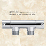 Brass Two Way Valve Faucet Outlet Water Distribution Polishing for Toilet Washing Machine