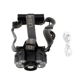 USB Rechargeable 7LED High Bright Headlight Head Torch Lamp for Outdoor Camping Fishing In Australia - Darrahopens