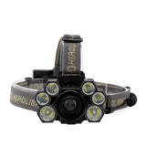USB Rechargeable 7LED High Bright Headlight Head Torch Lamp for Outdoor Camping Fishing In Australia - Darrahopens