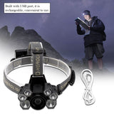 USB Rechargeable 7LED High Bright Headlight Head Torch Lamp for Outdoor Camping Fishing