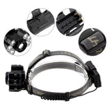 USB Rechargeable 7LED High Bright Headlight Head Torch Lamp for Outdoor Camping Fishing