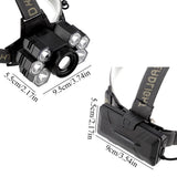 USB Rechargeable 7LED High Bright Headlight Head Torch Lamp for Outdoor Camping Fishing