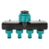 4 Way Garden Irrigation Watering Tap Hose Splitter Connector Adapter with Shut Off Valve