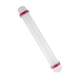 9in Non Stick Plastic Rolling Pin with Ring Fondant Cake Cookie Dough Roller Baking Tool