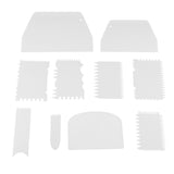 10pcs/set Plastic Baking Edge Dough Scraper Cutter Pastry Spatulas Cake Decoration Baking Tools In Australia - Darrahopens
