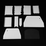 10pcs/set Plastic Baking Edge Dough Scraper Cutter Pastry Spatulas Cake Decoration Baking Tools In Australia - Darrahopens