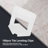 100pcs/Set Plastic Disposable Floor Wall Ceramic Tile Leveling Clips Spacers Tiling Tool(1.0mm) In Australia - Darrahopens