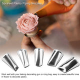 5pcs/set Stainless Steel Pastry Cream Icing Piping Nozzles DIY Baking Cupcake Cake Decor Tool