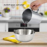 2000ml Large Stainless Steel Measuring Cup Mug Milk Frothing Pitcher Jug for Latte Coffee Art In Australia - Darrahopens