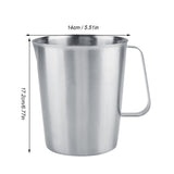 2000ml Large Stainless Steel Measuring Cup Mug Milk Frothing Pitcher Jug for Latte Coffee Art